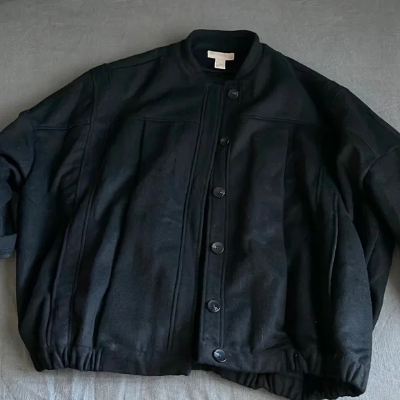 oversized bomber womens black bomber jacket h&m